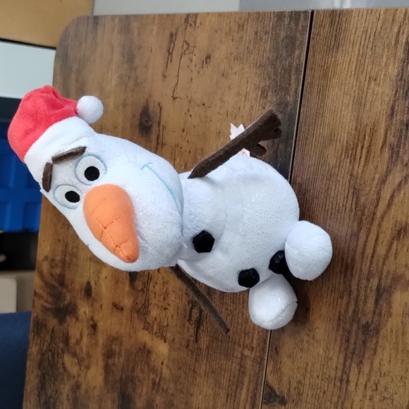 ✓TY Beanie Baby - OLAF the Snowman Sparkle With SANTA HAT (Frozen Movie) 7in - Picture 3 of 14